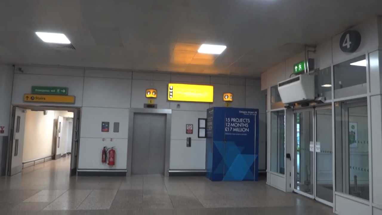 Kone elevator at Glasgow Airport